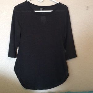 Gray quarter sleeve blouse